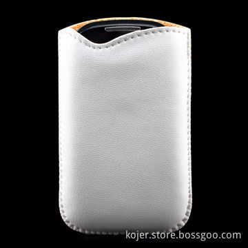 Leather Case for Nokia with Retractable Pull-tab on Back, Fine Workmanship in Sewing